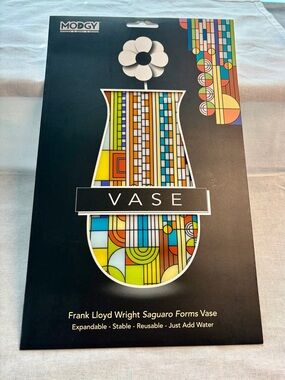 Modgy Frank Lloyd Wright Saguaro Forms Collapsible Vase with Multicolor Pattern